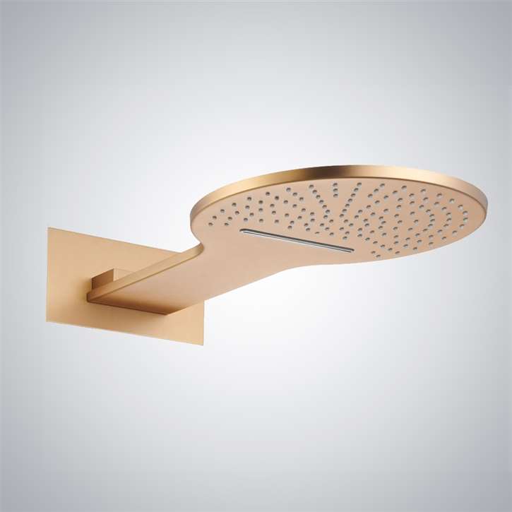 Fontana Cachan Brushed Gold Wall Mount Shower Head