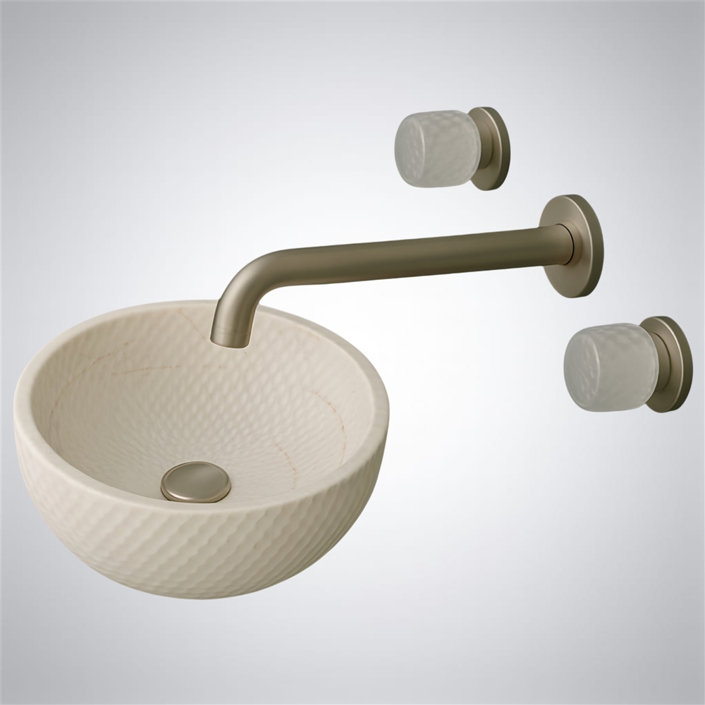 Fontana Cylindra Wall-Mount â€“ Platinum Brushed Nickel & Matte White