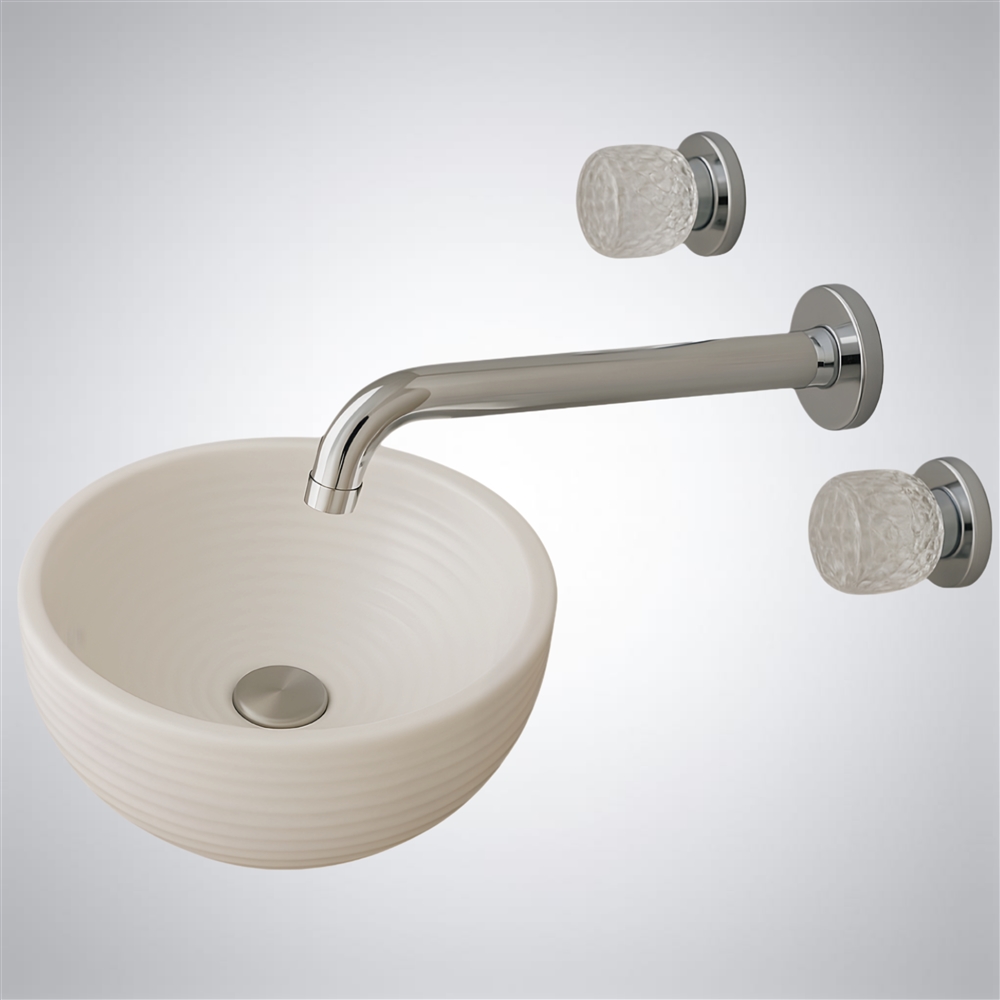 Fontana Cylindra Wall-Mount â€“ Infinity Chrome & Matte White