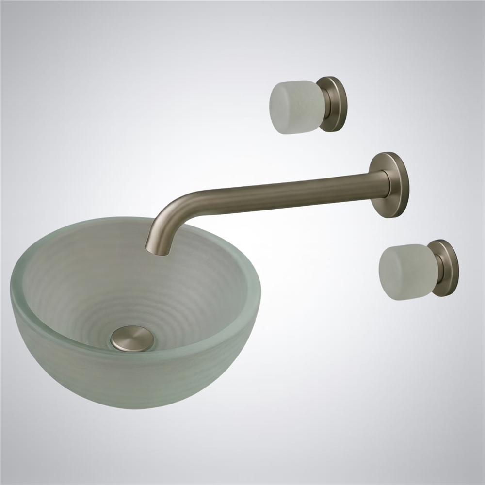 Fontana Cylindra Wall-Mount â€“ Imperial Brushed Nickel & Mint Glass