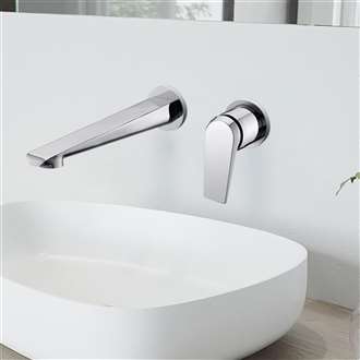 Napoli Polished Gold Single Handle Wall Mount Bathroom Home Depot Sink Faucet 