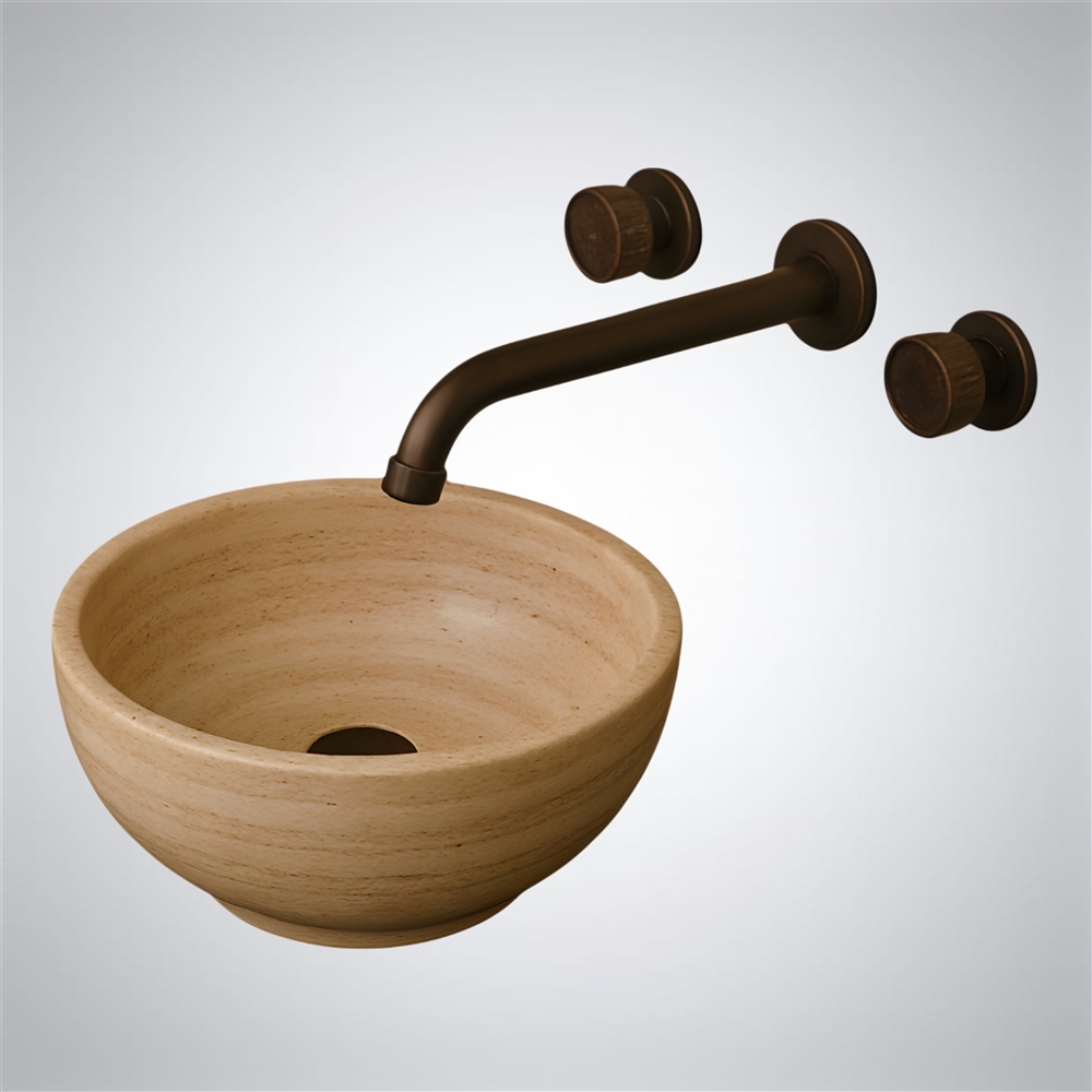 Fontana Cylindra Wall-Mount â€“ Royal Bronze & Beige