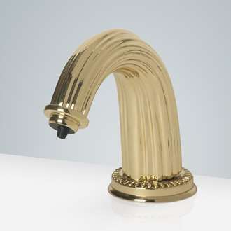 Carpi Deck Mount Polish Gold Electronic Soap Dispenser Carpi Deck Mount Polish Gold Electronic Soap Dispenser