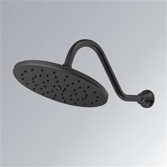 Luxury Shower Head Fontana Matte Black Round Rainfall Showerhead
