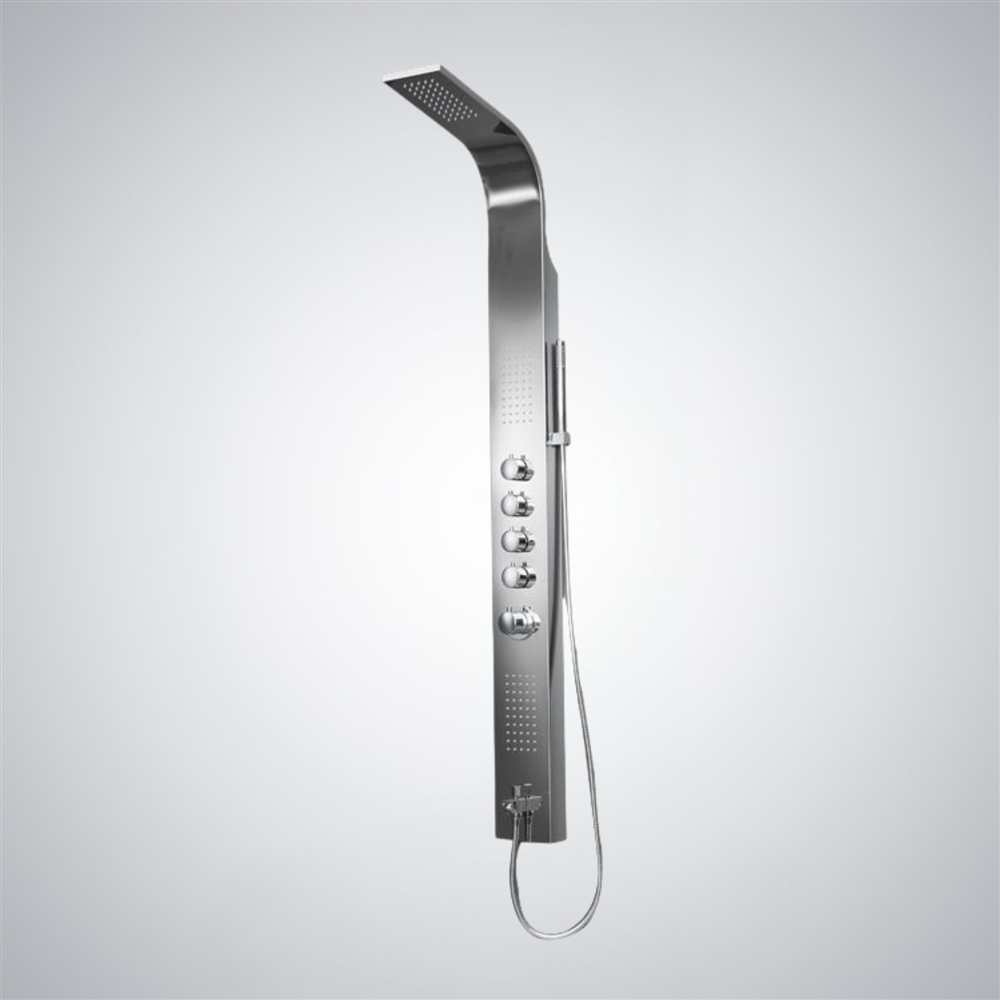FontanaPureGuardâ„¢ â€“ Chrome Shower Panel