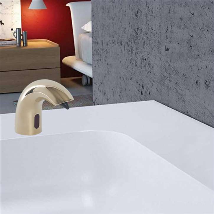 Texas Electronic Sensor Soap Dispenser In Polished Brass Finish