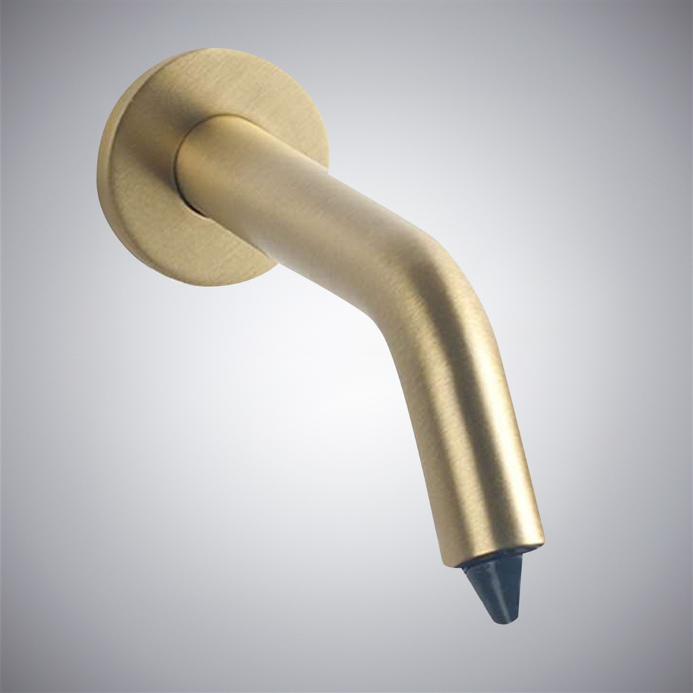 Milan Touchless Wall Mounted Soap Dispenser Satin Brass Finish