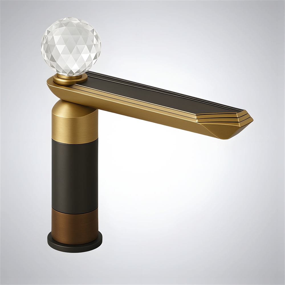 Fontana Flux Cascade Collection â€“ Graphite Black & Brushed Gold