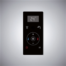 Fontana Peru 2-Way Black Smart LED Digital Display Thermostat Shower Controller Mixer