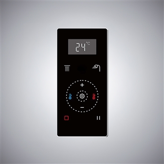 Fontana Peru 2-Way Black Smart LED Digital Display Thermostat Shower Controller Mixer