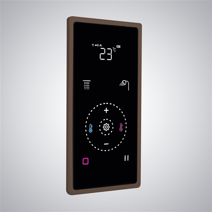 Fontana Leo 2-Way Oil Rubbed Bronze Smart LED Digital Display Thermostat Shower Mixer