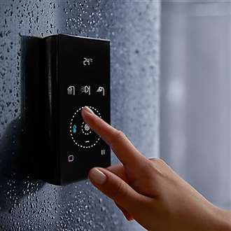 Fontana Peru 3-Way Black LED Digital Display Smart Thermostat Shower Mixer