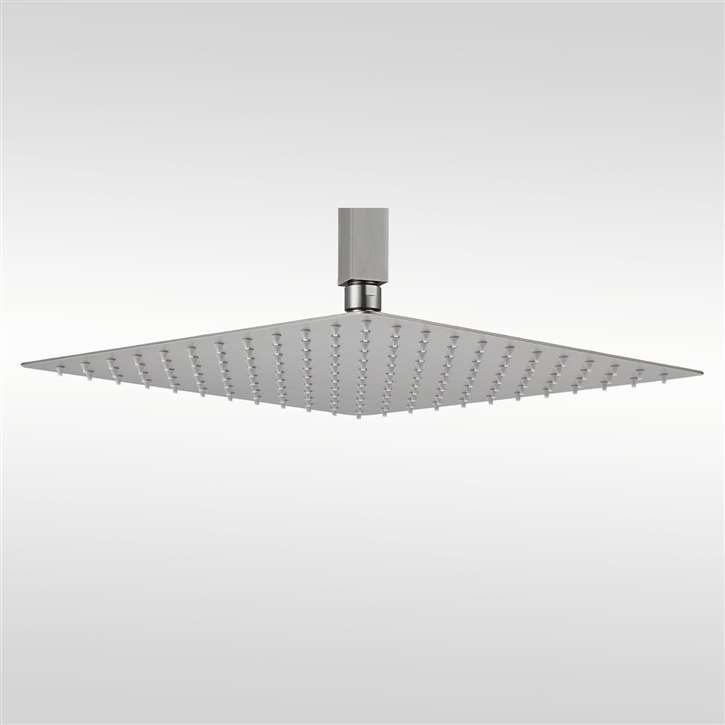 Fontana Brushed Nickel Thin Square Rainfall Shower Head