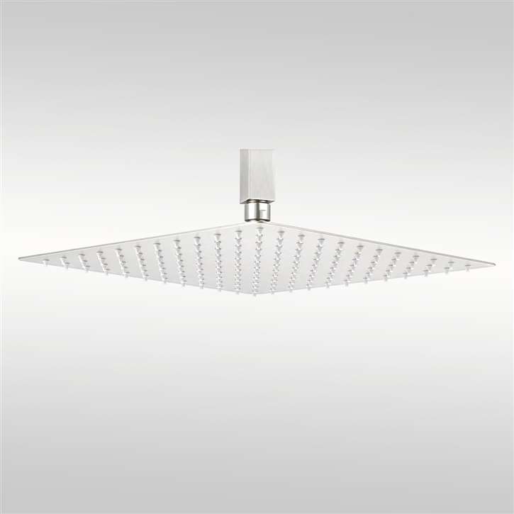 Fontana Matte White Thin Square Rainfall Shower Head