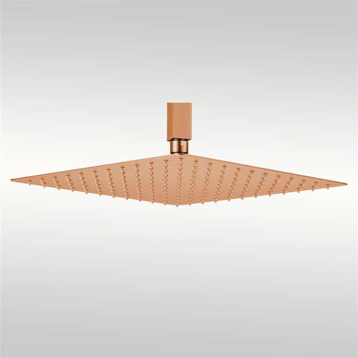 Fontana Rose Gold Rainfall Thin Square Shower Head