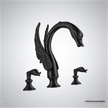 Matte black swan faucet