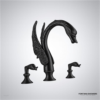 Matte black swan faucet
