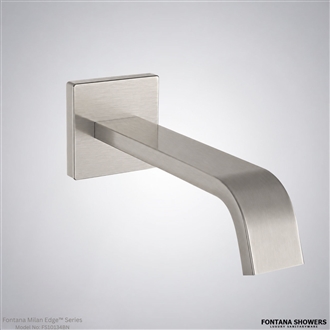 Brushed nickel wall sensor faucet