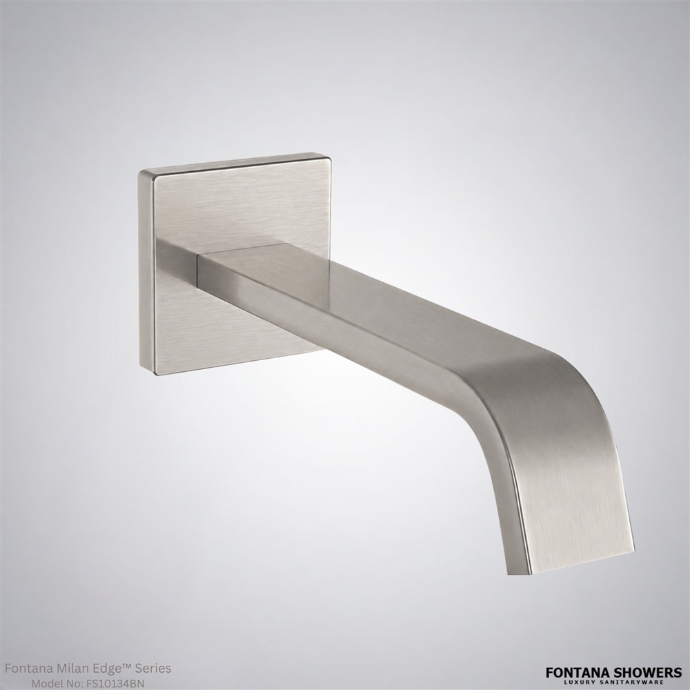 Brushed nickel wall sensor faucet