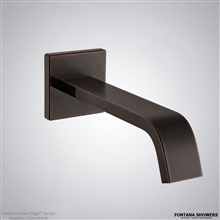 Oil-rubbed bronze wall faucet