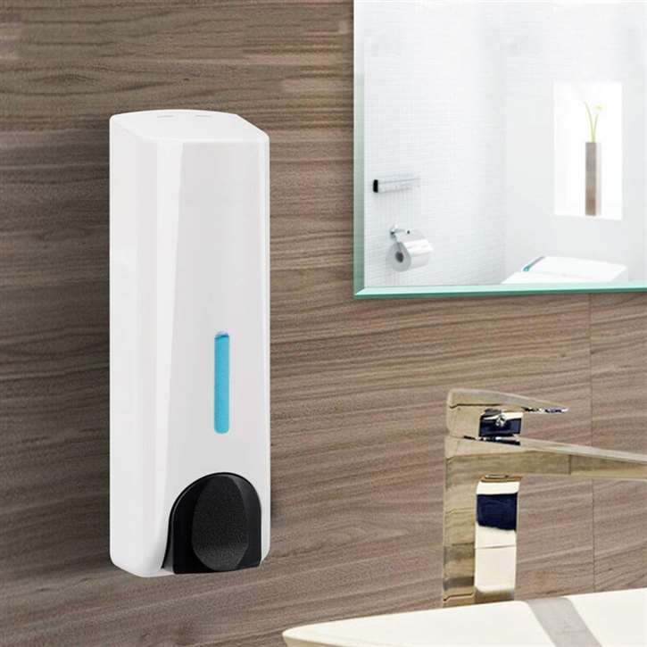 Fontana Peru Wall Mount White Manual Liquid Hand Soap Dispenser
