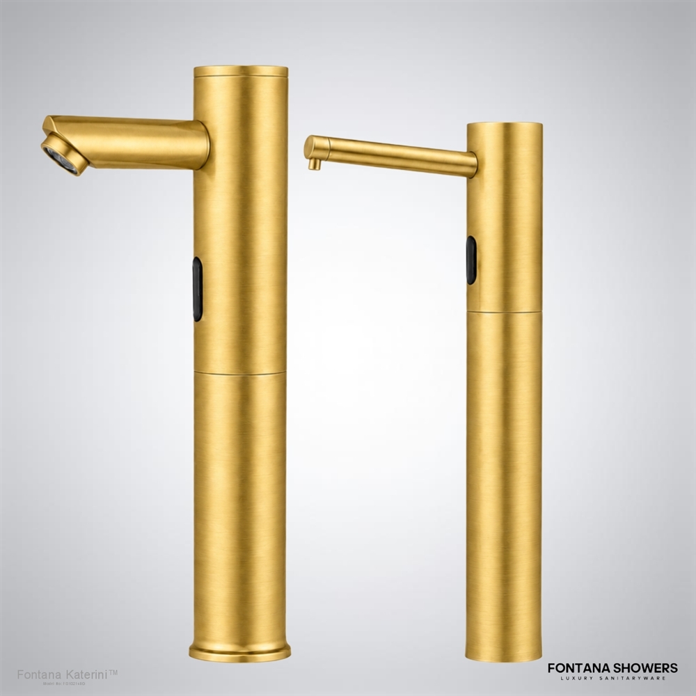 Brushed gold touchless pair