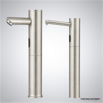 Brushed nickel touchless set