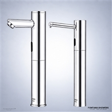 Chrome touchless faucet pair