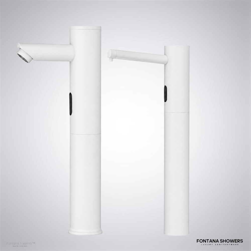 Matte white touchless pair