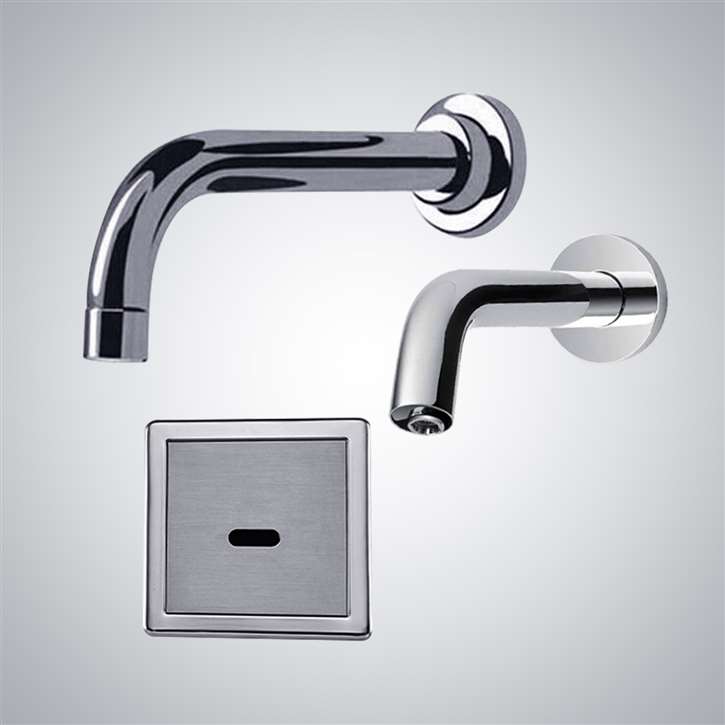 Fontana wall-mount faucet and deck-mount soap dispenser