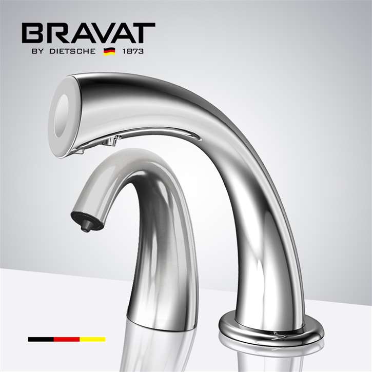 Bravat Commercial Automatic Electrical Sensor Faucet With Automatic Soap Dispenser In Chrome Finish
