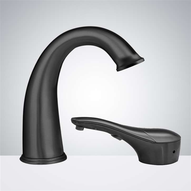 Fontana Commercial Dark Oil Rubbed Bronze Touchless Automatic Sensor Faucet with Matching Automatic Soap Dispenser for Restrooms
