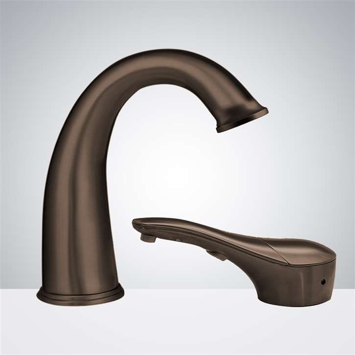 Touchless Bathroom Faucet the Fontana Commercial Light Oil Rubbed Bronze Touchless Automatic Sensor Faucet with Matching Automatic Soap Dispenser for Restrooms