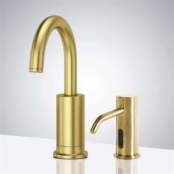 Fontana Commercial Automatic Brushed Gold Motion Sensor Faucet