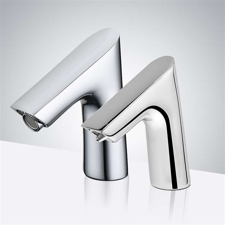 Fontana FS10254 chrome touchless automatic sensor faucet with soap dispenser
