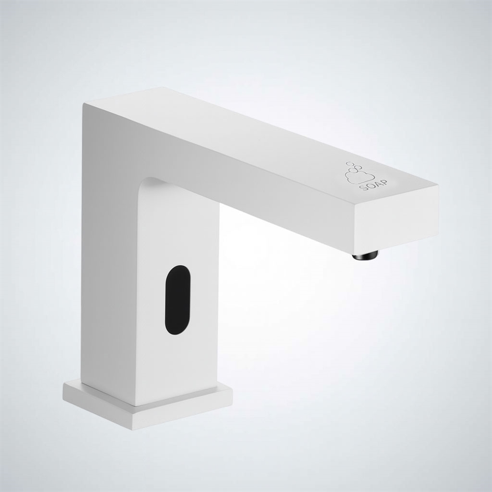 FontanaSilkFlow Matte White Touchless Soap Dispenser