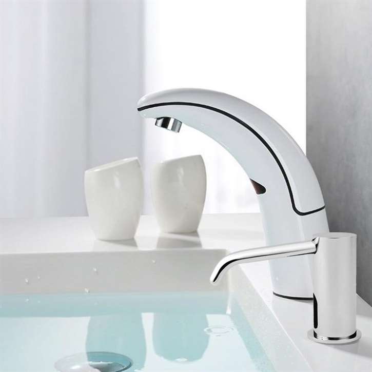 Fontana Chatou Electronic Chrome Sensor Faucet & Automatic Soap Dispenser for Restrooms