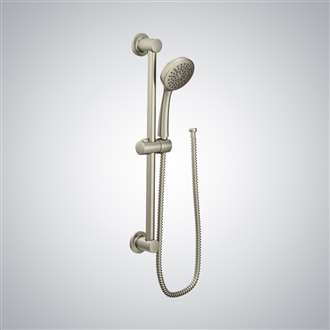 Brushed Nickel Handheld Round Shower 1-Spray Handheld Shower and Stylish Finish