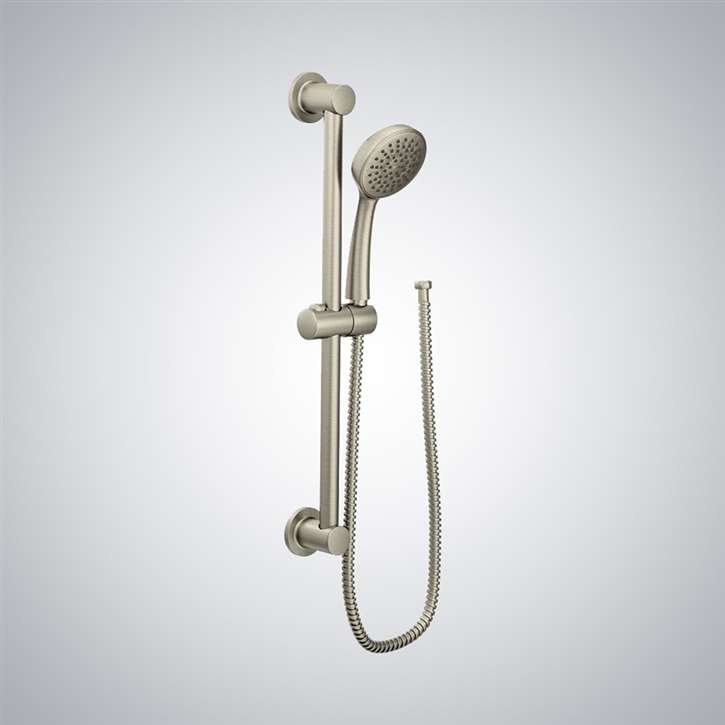 Brushed Nickel Handheld Round Shower 1-Spray Handheld Shower and Stylish Finish