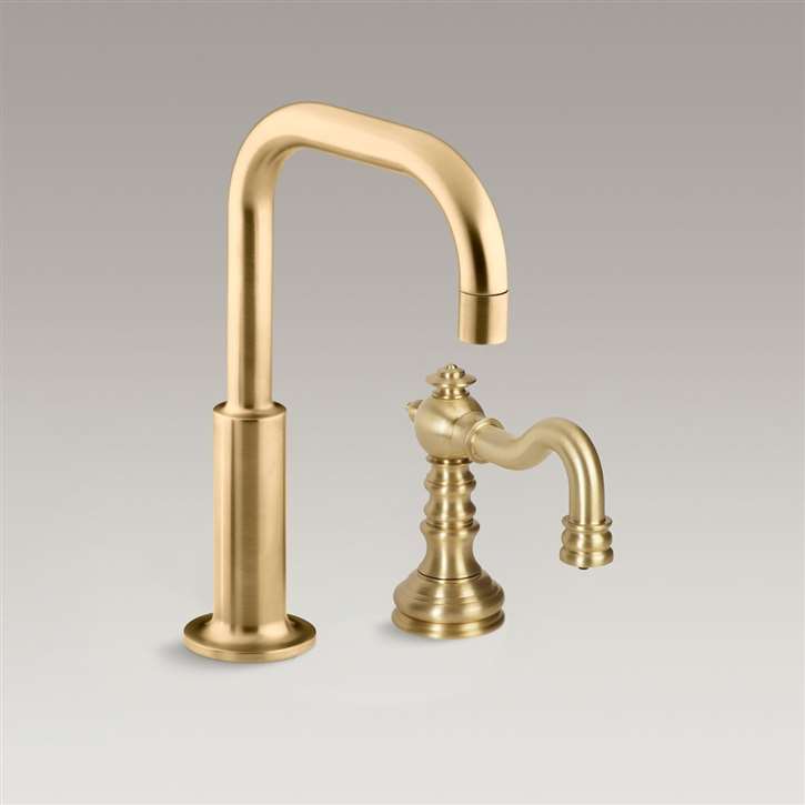 Fontana Commercial Smart Infrared Automatic Motion Sensor Faucet and Automatic Soap Dispenser in Gold