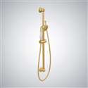 Fontana FS1030-BG Brushed GoldHandheld Round Shower 1-Spray Handheld Shower