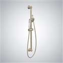 Brushed Nickel Handheld Round Shower 1-Spray Handheld Shower with 69-inch Hose