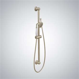 Brushed Nickel Handheld Round Shower 1-Spray Handheld Shower with 69-inch Hose