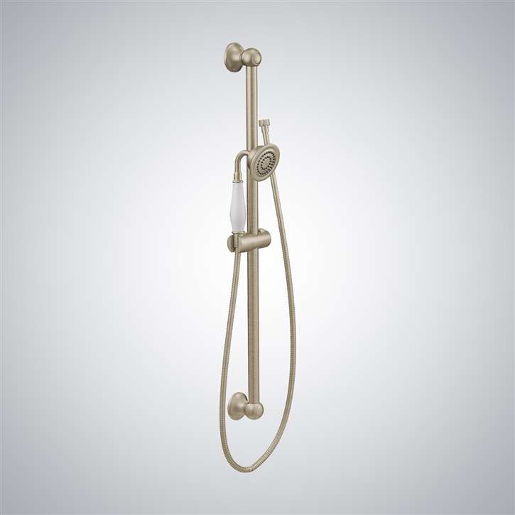 Brushed Nickel Handheld Round Shower 1-Spray Handheld Shower with 69-inch Hose