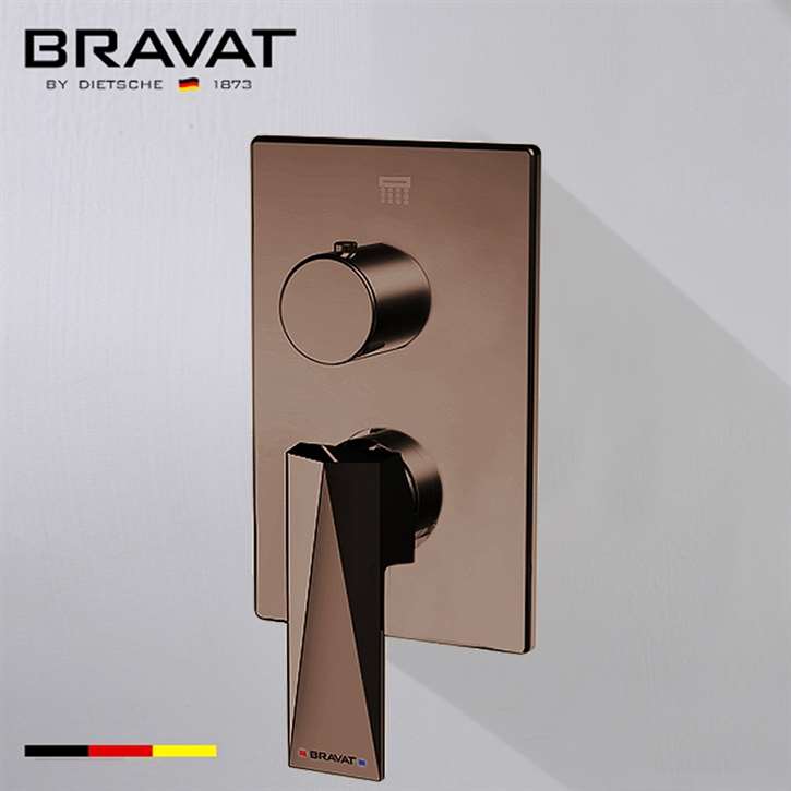 Bravat Shower Valve Mixer 2-Way Concealed Wall Mounted In Light Oil Rubbed Bronze
