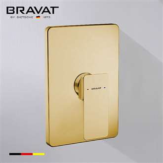 Bravat Brushed Gold Wall Mounted Shower Valve Mixer