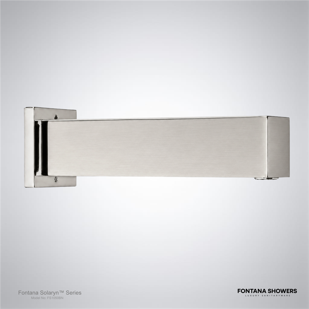 Brushed nickel wall-mounted touchless faucet