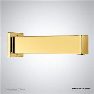 Gold wall-mounted touchless faucet