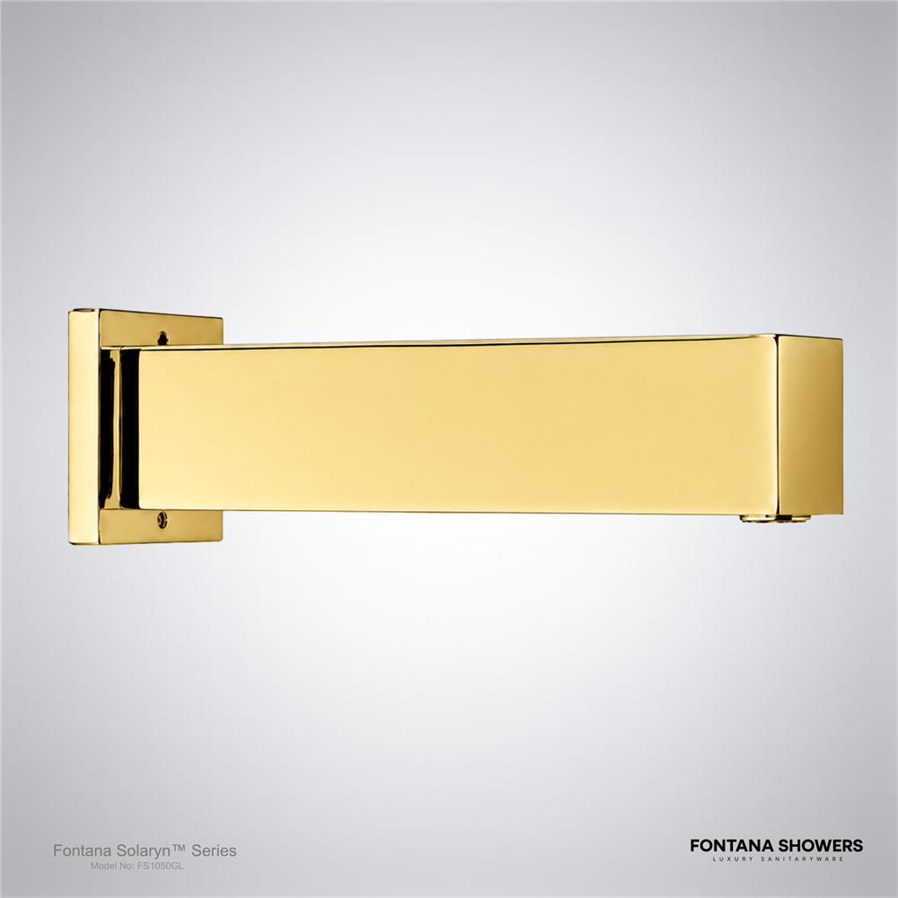 Gold wall-mounted touchless faucet