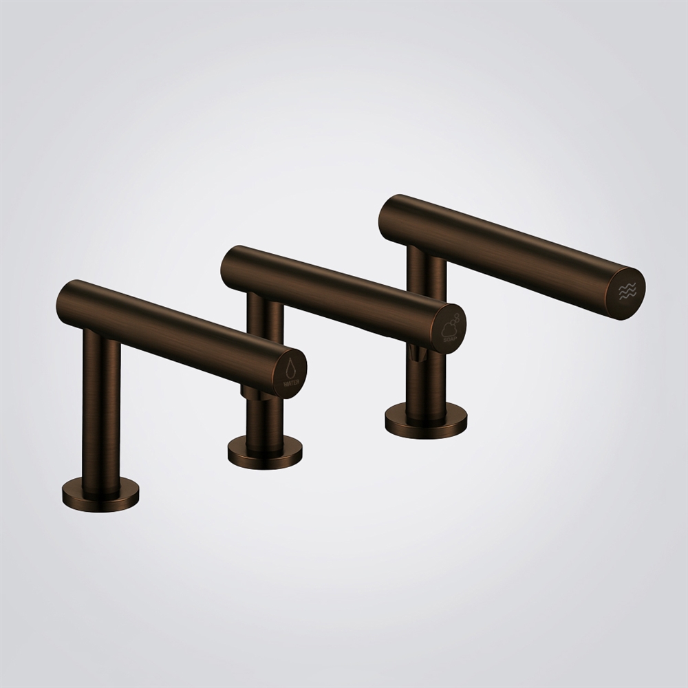 FontanaPrismPure Oil Rubbed Bronze Touchless Faucet Soap Dispenser and Hand Dryer System
